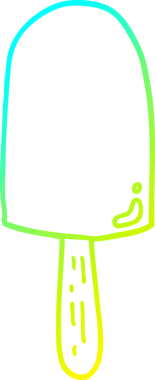 Bir insan tarafından çizilen lolipopun soğuk gradyan çizimi