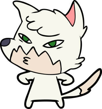 Bir insan tarafından çizilmiş akıllı çizgi film tilkisi.