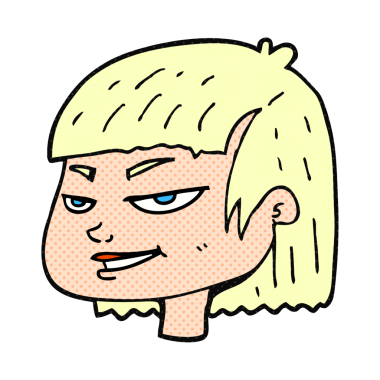 Bir insan tarafından çizilmiş karikatür çizimi.