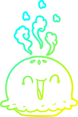 Bir insan tarafından çizilmiş soğuk gradyan çizgi film çizimi.