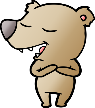 Bir insan tarafından çizilmiş bir çizgi film karakteri.