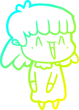 Bir insan tarafından çizilmiş bir karikatür kadın çizimi.