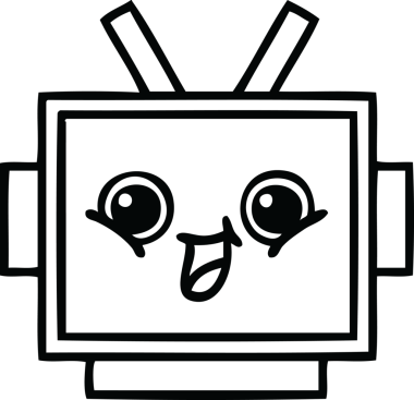 Bir insan tarafından çizilmiş robot kafasının çizgi çizimi