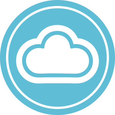 Bir insan tarafından çizilmiş hava bulutu dairesel simgesi