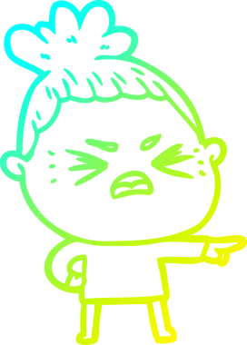 Bir insan tarafından çizilmiş kızgın bir karikatür çizimi.