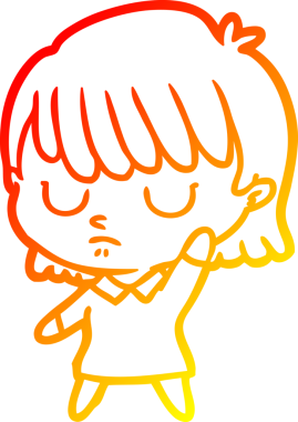 Bir insan tarafından çizilmiş bir karikatür kadın çizimi