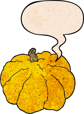 bir insan tarafından çizilmiş eski moda konuşma baloncuklu çizgi film kabağı