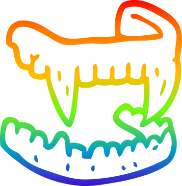 Bir insan tarafından çizilen cadılar bayramı çizgi filminin gradyan çizimi