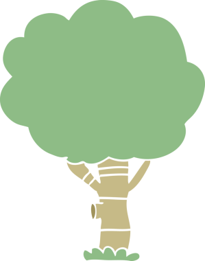 Bir insan tarafından çizilmiş karalama ağacı.