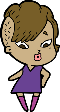 Bir insan tarafından çizilmiş bir karikatür.