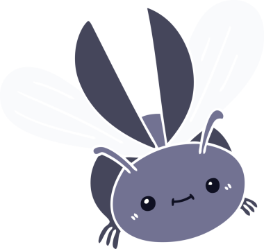 Bir insan tarafından çizilmiş el çizimi, uçan böcek.