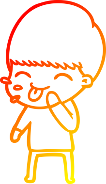 Bir insan tarafından çizilmiş mutlu çizgi film çocuğu çizimi.