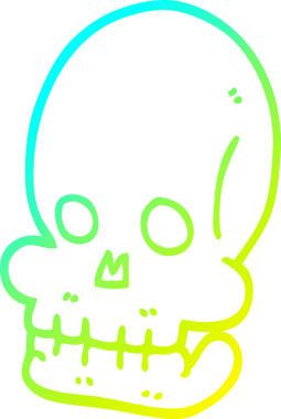 Bir insan tarafından çizilmiş soğuk gradyan bir çizgi film çizimi.