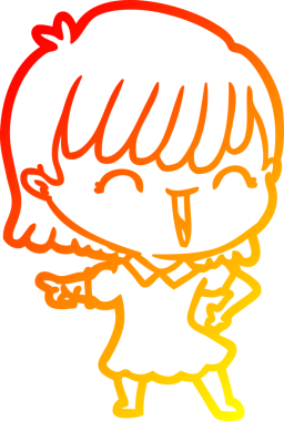 Bir insan tarafından çizilmiş bir karikatür kadın çizimi