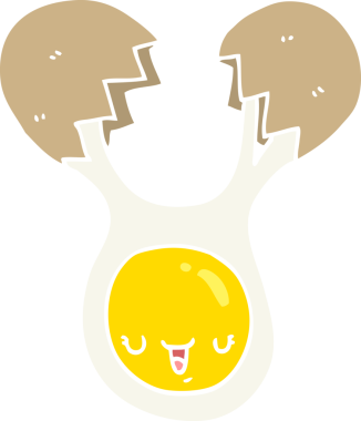 Bir insan tarafından çizilmiş düz renkli karikatür.