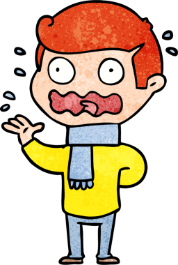 Çizgi filmdeki adam bir insan tarafından çizilmiş.