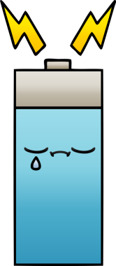 Bir insan tarafından çizilen bataryanın gölgelenmiş karikatürü