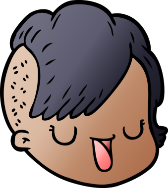 Bir insan tarafından çizilmiş bir kadın yüzü.