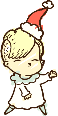 Bir insan tarafından çizilen Noel Kadın Tebeşiri