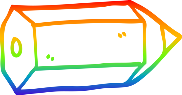 gökkuşağı gradyan çizgi çizimi bir insan tarafından çizilmiş renkli kalem
