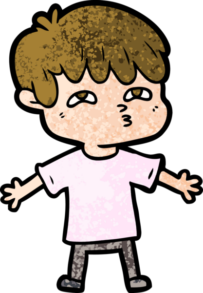 Bir insan tarafından çizilmiş karikatür adamı.