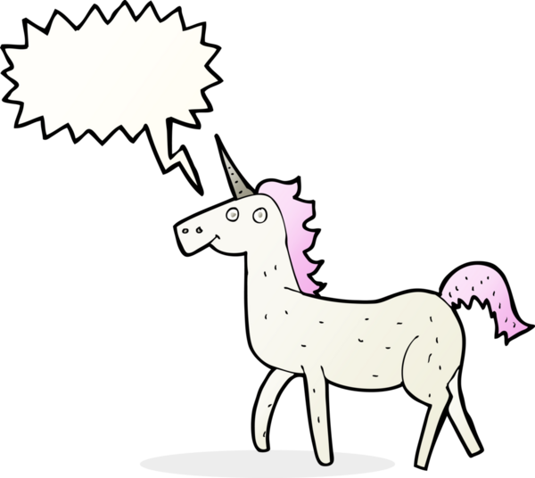 Bir insan tarafından çizilmiş tek boynuzlu at.