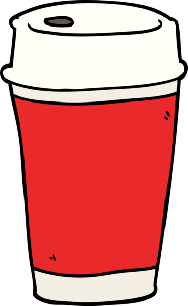 Çizgi film karalaması Bir insan tarafından çizilen kahveyi dışarı çıkar