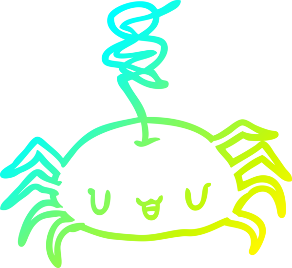 Bir insanın çizdiği cadılar bayramı örümceğinin soğuk gradyan çizgisi