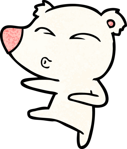 Bir insan tarafından çizilmiş kutup ayısı karikatürü