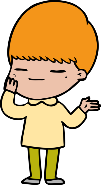 Bir insan tarafından çizilmiş kendini beğenmiş bir çocuk.