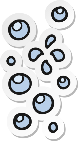 Bir insan tarafından çizilmiş karikatür kabarcıklarının etiketi