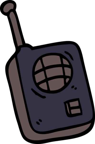 Bir insan tarafından çizilmiş karalama telsizi.