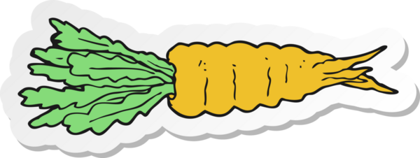 Bir insan tarafından çizilmiş havuç etiketi.