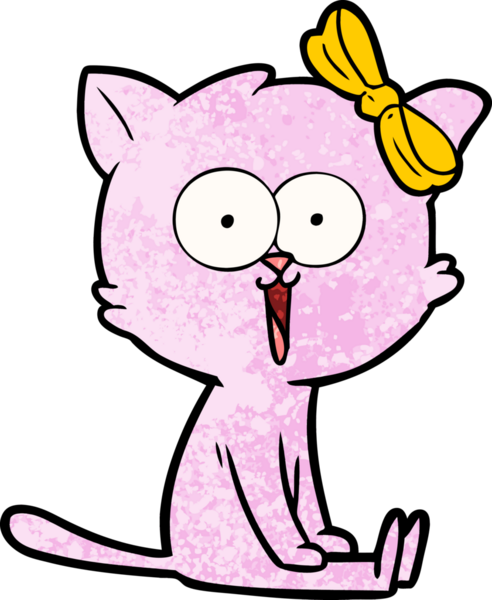 Bir insan tarafından çizilmiş çizgi film kedisi.