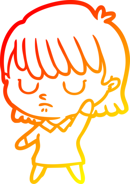 Bir insan tarafından çizilmiş bir karikatür kadın çizimi