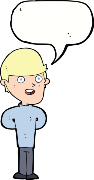 Bir insan tarafından çizilmiş konuşma balonlu mutlu adam çizgi filmi.