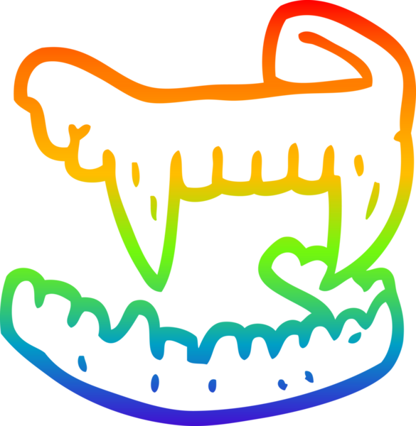 Bir insan tarafından çizilen cadılar bayramı çizgi filminin gradyan çizimi