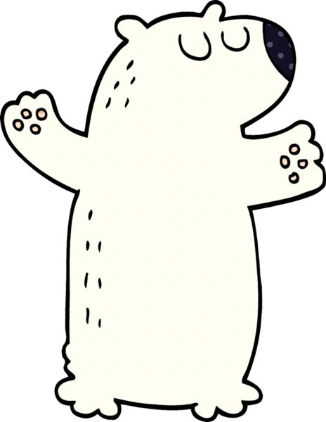 Bir insan tarafından çizilmiş kutup ayısı karalaması.