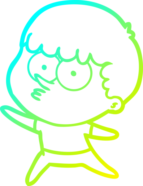 Bir insan tarafından çizilmiş çizgi film karakteri çizimi.