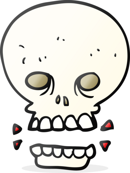 Bir insan tarafından çizilmiş serbest çizim korkunç kafatası.