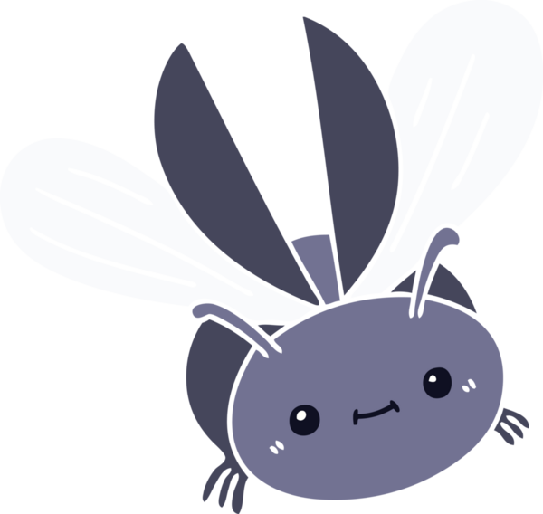 Bir insan tarafından çizilmiş el çizimi, uçan böcek.