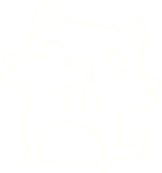 Bir insan tarafından çizilmiş şirin kedi tebeşiri.