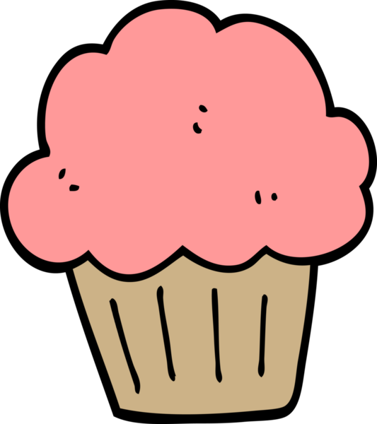 Bir insan tarafından çizilmiş çizgi film keki.