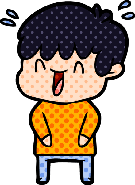 Bir insan tarafından çizilmiş gülen çocuk.