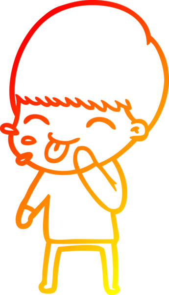 Bir insan tarafından çizilmiş mutlu çizgi film çocuğu çizimi.