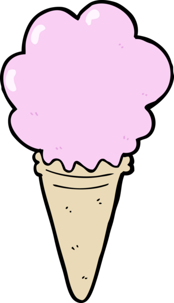 Bir insan tarafından çizilmiş karikatür dondurma.