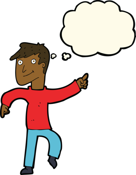 çizgi film mutlu adam bir insan tarafından çizilen düşünce baloncuğu ile işaret