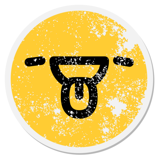 Bir insan tarafından çizilmiş tatmin edici dairesel etiket