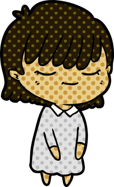 Bir insan tarafından çizilmiş karikatür kadın.