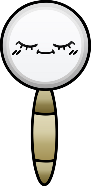 Bir insan tarafından çizilmiş bir büyüteçin gölgelenmiş karikatürü